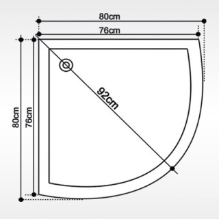 دوردوشی A203 _ 80*80 شیشه شفاف زرین آب