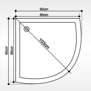 دوردوشی A203 _ 90*90 شیشه شفاف زرین آب