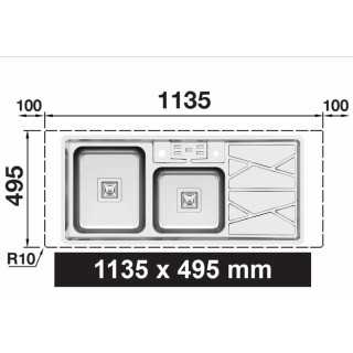 سینک ظرفشویی استیل کن 8041S-45