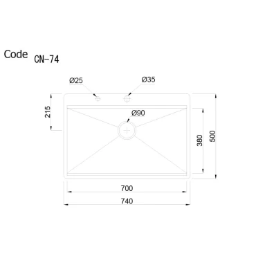 سینک استیل کن BCN 74