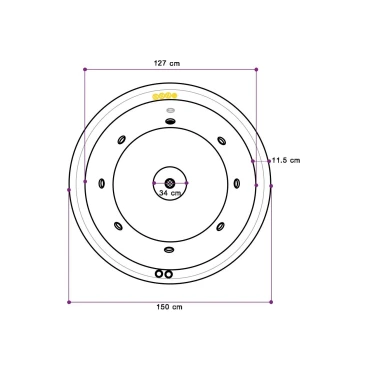 جکوزی ریتون مدل فلوریدا (گرد 3،4 نفره)