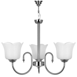 لوستر استیل چشمه نور 3 شعله کد 856