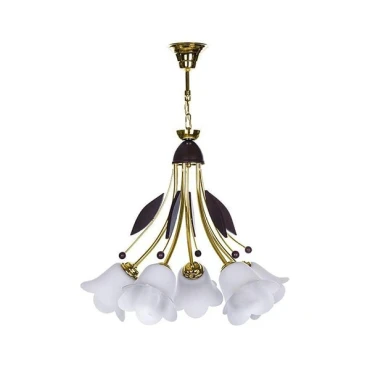 لوستر چوب استیل چشمه نور 5 شعله کد 2540