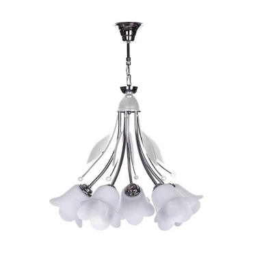 لوستر چوب استیل چشمه نور 5 شعله کد 2540