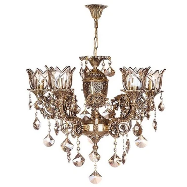 لوستر چشمه نور 5 شعله کد C2701 (برنزی)