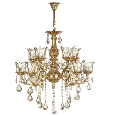 لوستر چشمه نور 10 شعله کد C2925/5-A آنتیک