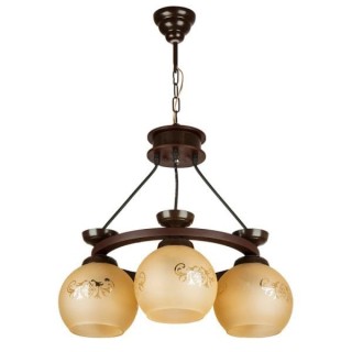 لوستر 3 شعله چشمه نور کد G574.3 (قهوه ای)