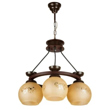 لوستر 3 شعله چشمه نور کد G574.3 (قهوه ای)