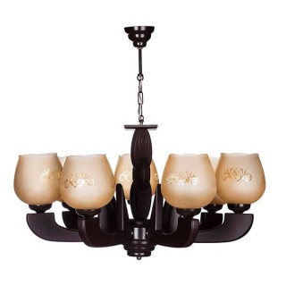 لوستر چشمه نور 7 شعله کد G506/7-BR قهوه ای