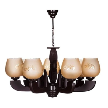 لوستر چشمه نور 7 شعله کد G506/7-BR قهوه ای