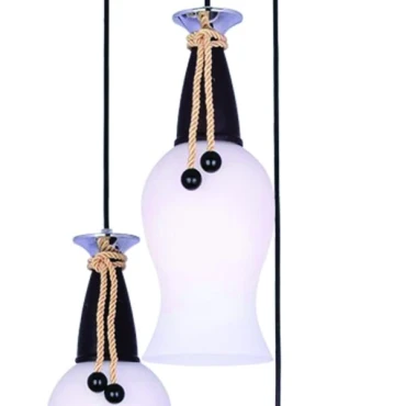 چراغ آویز چشمه نور 3 شعله کد 1264.3H (قهوه ای)