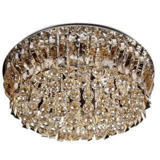 لوستر سقفی کریستالی چشمه نور کد A6638/60-S-G طلایی (ریموت دار)