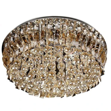 لوستر سقفی کریستالی چشمه نور کد A6638/60-S-G طلایی (ریموت دار)