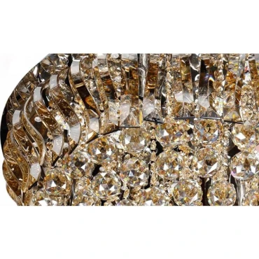 لوستر سقفی کریستالی چشمه نور کد A6638/60-S-G طلایی (ریموت دار)