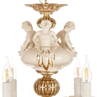 لوستر چشمه نور 8 شعله کد C2927/8-A آنتیک