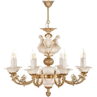 لوستر چشمه نور 8 شعله کد C2927/8-A آنتیک