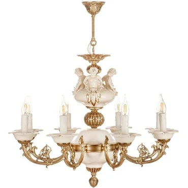 لوستر چشمه نور 8 شعله کد C2927/8-A آنتیک