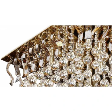 لوستر سقفی چشمه نور 18 شعله کد A6638/70-S-G طلایی (ریموت دار)