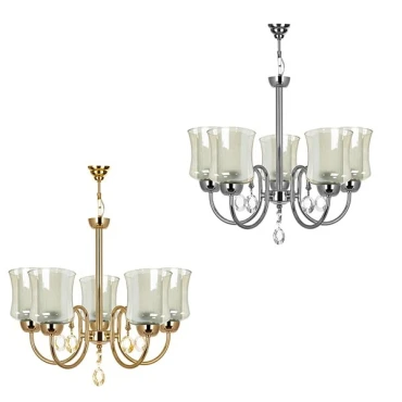 لوستر 5 شعله چشمه نور کد A811.5 (کروم)