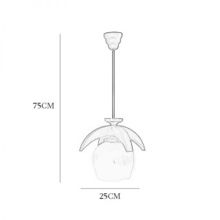 چراغ آویز چشمه نور 1 شعله کد G505 