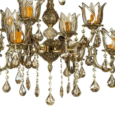 لوستر 12 شعله چشمه نور کد C2143/4+8-BO برنز