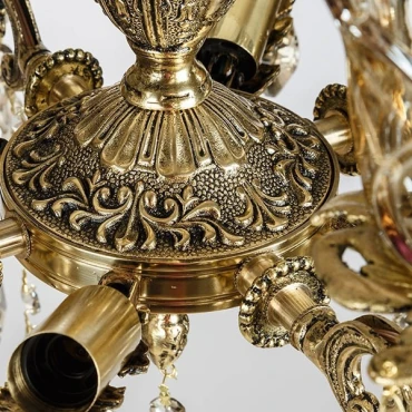 لوستر 12 شعله چشمه نور کد C2970/4+8-BO برنزی