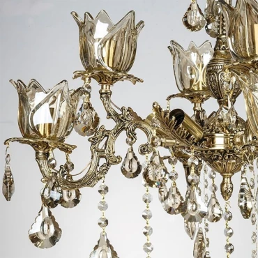 لوستر 12 شعله چشمه نور کد C2970/4+8-BO برنزی