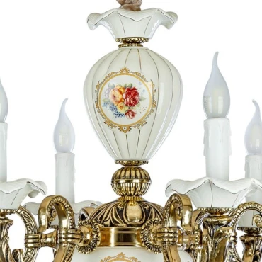 لوستر چشمه نور 6 شعله کد C3311.6-WT-BO (برنزی)