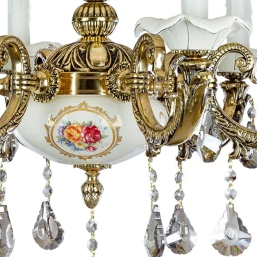 لوستر چشمه نور 6 شعله کد C3311.6-WT-BO (برنزی)