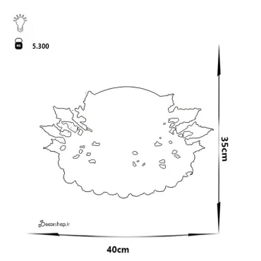 لوستر سقفی کریستالی چشمه نور کد H2631/40C کروم