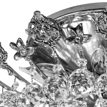 لوستر سقفی کریستالی چشمه نور کد H2631/40C کروم