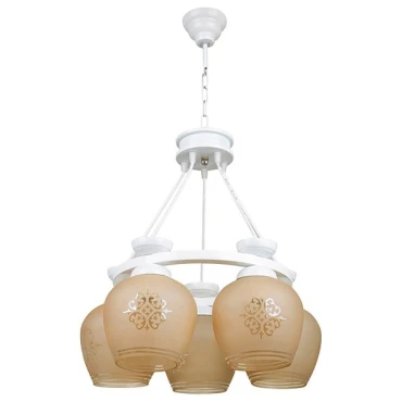 لوستر پنج شعله چشمه نور کد G561.5-WT (سفید)