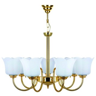 لوستر چشمه نور 7 شعله کد A856/7G طلایی