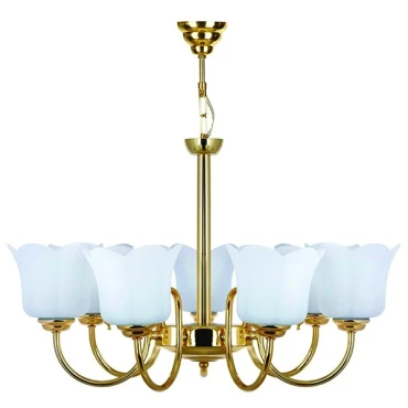 لوستر چشمه نور 7 شعله کد A856/7G طلایی