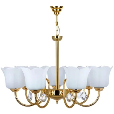 لوستر استیل چشمه نور 7 شعله کد 856 (کریستال دار)