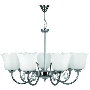 لوستر استیل چشمه نور 7 شعله کد 856 (کریستال دار)