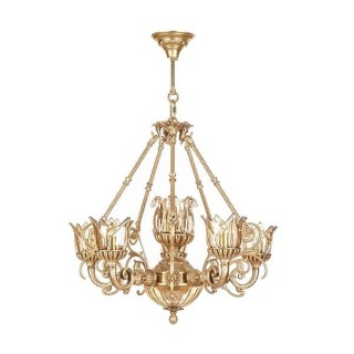 لوستر چشمه نور 7 شعله کد C2924/7A انتیک