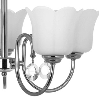 لوستر چشمه نور 5 شعله کد A856/5G-O طلایی (کریستال دار)