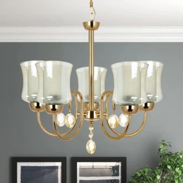 لوستر 5 شعله چشمه نور کد A811.5 (طلایی)