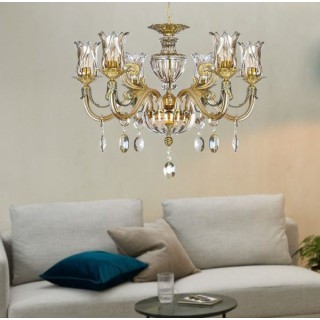 لوستر 6 شعله چشمه نور کد C3332/6-AO دودی