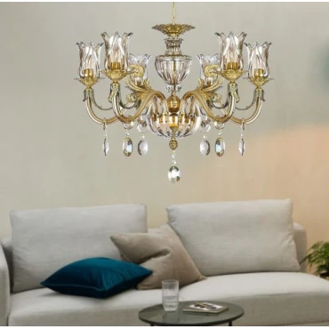 لوستر 6 شعله چشمه نور کد C3332/6-AO دودی