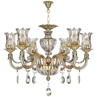 لوستر 6 شعله چشمه نور کد C3332/6-AO دودی