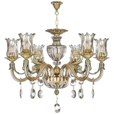 لوستر 6 شعله چشمه نور کد C3332/6-AO دودی