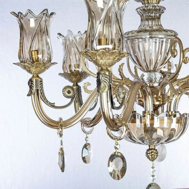 لوستر 6 شعله چشمه نور کد C3332/6-AO دودی