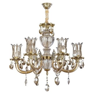 لوستر 6 شعله چشمه نور کد C3325/6-AO آنتیک