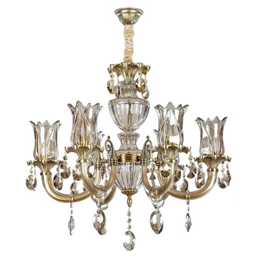 لوستر 6 شعله چشمه نور کد C3325/6-AO آنتیک