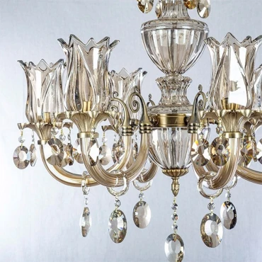 لوستر 6 شعله چشمه نور کد C3325/6-AO آنتیک