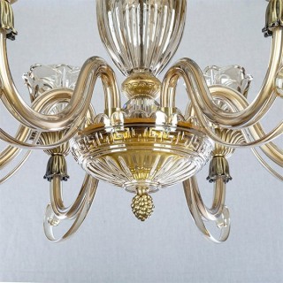 لوستر 6 شعله چشمه نور کد C3318.6-AO (دودی)