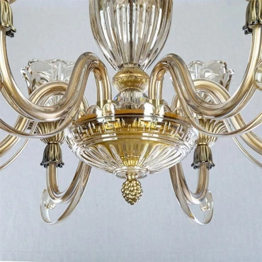 لوستر 6 شعله چشمه نور کد C3318.6-AO (دودی)