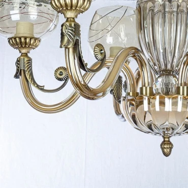 لوستر 6 شعله چشمه نور کد C3334/6-AO دودی